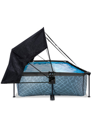 Каркасний басейн EXIT з навісом, 300x200x65 см, "Камінь"